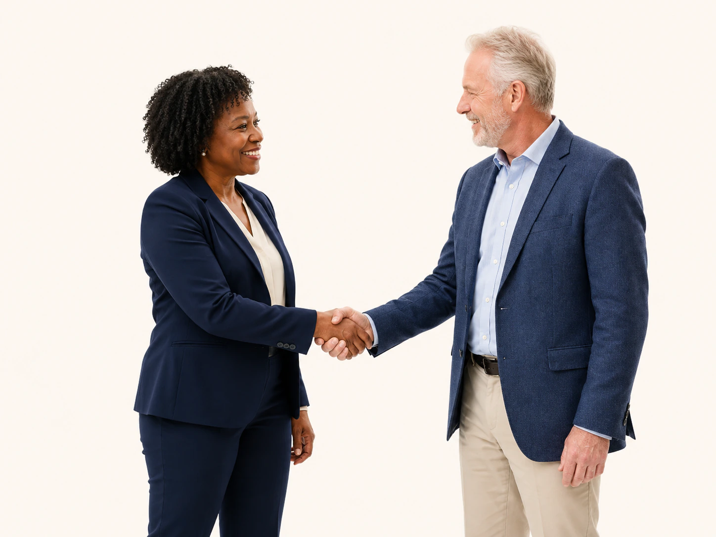 Education professionals beginning a partnership