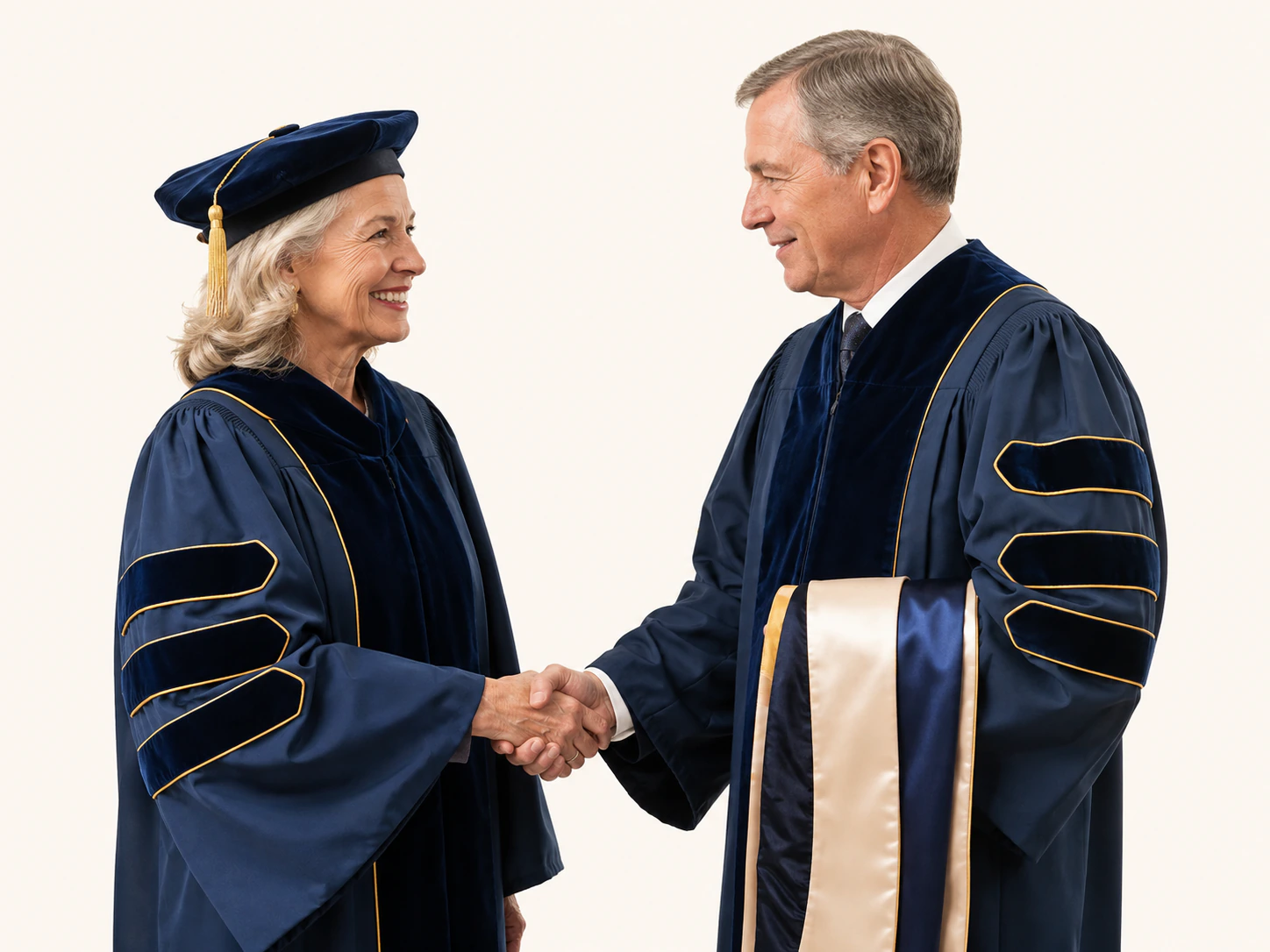 A United States honorary award recipient being congratulated