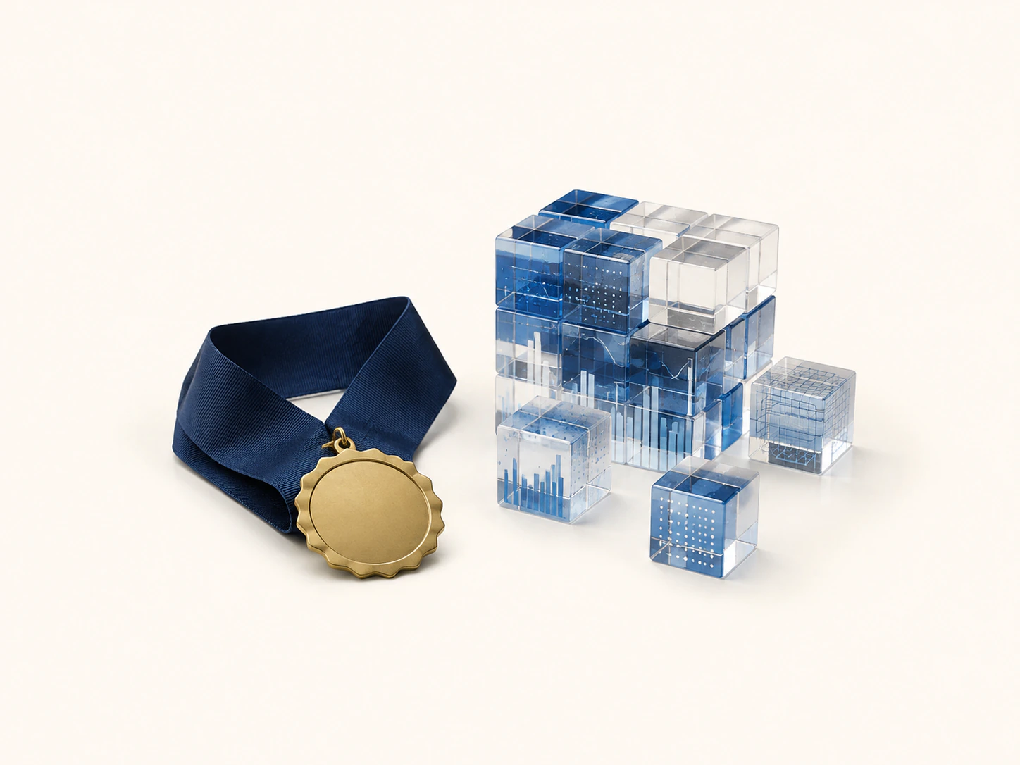 A data science achievement badge being prepared